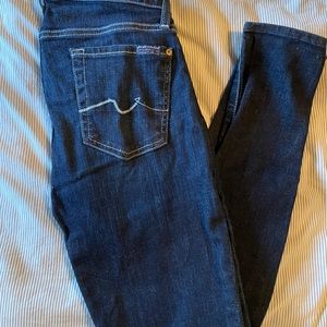 7 for all mankind Gwenevere dark blue skinny jeans